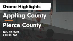 Appling County  vs Pierce County  Game Highlights - Jan. 12, 2024