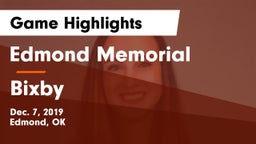 Edmond Memorial  vs Bixby  Game Highlights - Dec. 7, 2019