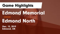 Edmond Memorial  vs Edmond North  Game Highlights - Dec. 13, 2019