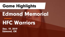 Edmond Memorial  vs HFC Warriors Game Highlights - Dec. 19, 2019