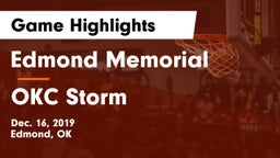 Edmond Memorial  vs OKC Storm Game Highlights - Dec. 16, 2019