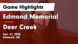 Edmond Memorial  vs Deer Creek  Game Highlights - Jan. 21, 2020