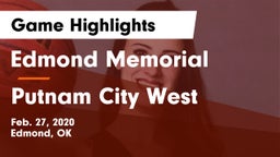 Edmond Memorial  vs Putnam City West  Game Highlights - Feb. 27, 2020