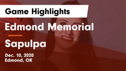Edmond Memorial  vs Sapulpa  Game Highlights - Dec. 10, 2020