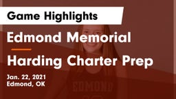 Edmond Memorial  vs Harding Charter Prep Game Highlights - Jan. 22, 2021