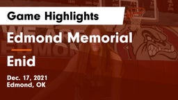 Edmond Memorial  vs Enid  Game Highlights - Dec. 17, 2021