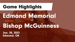 Edmond Memorial  vs Bishop McGuinness  Game Highlights - Jan. 20, 2022