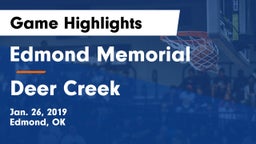 Edmond Memorial  vs Deer Creek Game Highlights - Jan. 26, 2019