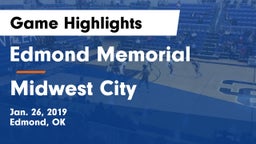 Edmond Memorial  vs Midwest City  Game Highlights - Jan. 26, 2019