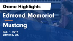 Edmond Memorial  vs Mustang  Game Highlights - Feb. 1, 2019