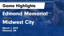 Edmond Memorial  vs Midwest City  Game Highlights - March 1, 2019