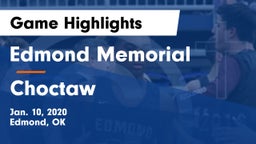 Edmond Memorial  vs Choctaw  Game Highlights - Jan. 10, 2020