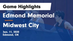 Edmond Memorial  vs Midwest City  Game Highlights - Jan. 11, 2020