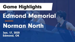Edmond Memorial  vs Norman North  Game Highlights - Jan. 17, 2020