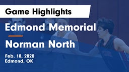 Edmond Memorial  vs Norman North  Game Highlights - Feb. 18, 2020