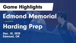 Edmond Memorial  vs Harding Prep  Game Highlights - Dec. 10, 2020