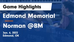 Edmond Memorial  vs Norman @BM Game Highlights - Jan. 6, 2022