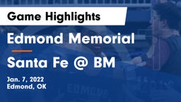 Edmond Memorial  vs Santa Fe @ BM Game Highlights - Jan. 7, 2022