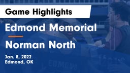 Edmond Memorial  vs Norman North Game Highlights - Jan. 8, 2022