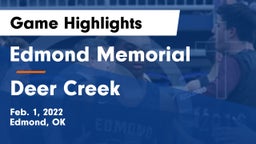 Edmond Memorial  vs Deer Creek  Game Highlights - Feb. 1, 2022