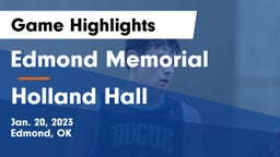 Edmond Memorial  vs Holland Hall  Game Highlights - Jan. 20, 2023