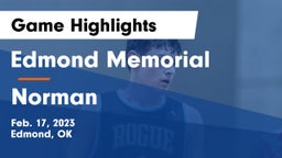 Edmond Memorial  vs Norman  Game Highlights - Feb. 17, 2023