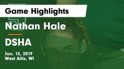 Nathan Hale  vs DSHA Game Highlights - Jan. 15, 2019