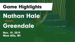 Nathan Hale  vs Greendale  Game Highlights - Nov. 19, 2019