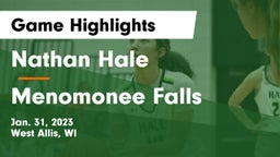 Nathan Hale  vs Menomonee Falls  Game Highlights - Jan. 31, 2023