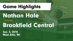 Nathan Hale  vs Brookfield Central  Game Highlights - Jan. 5, 2018
