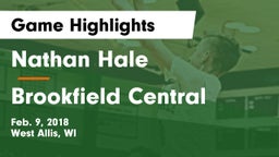 Nathan Hale  vs Brookfield Central  Game Highlights - Feb. 9, 2018