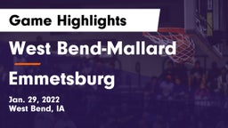 West Bend-Mallard  vs Emmetsburg  Game Highlights - Jan. 29, 2022