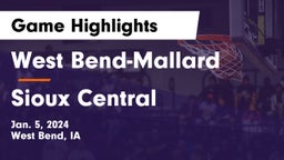 West Bend-Mallard  vs Sioux Central  Game Highlights - Jan. 5, 2024