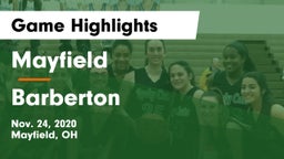 Mayfield  vs Barberton  Game Highlights - Nov. 24, 2020