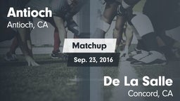 Matchup: Antioch  vs. De La Salle  2016