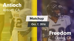 Matchup: Antioch  vs. Freedom  2016