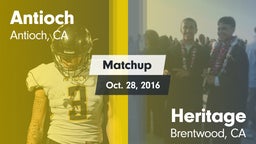 Matchup: Antioch  vs. Heritage  2016