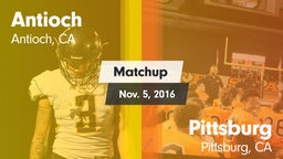 Matchup: Antioch  vs. Pittsburg  2016