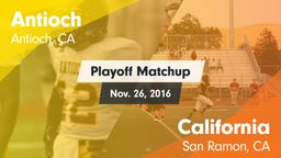 Matchup: Antioch  vs. California  2016
