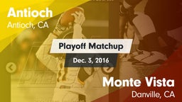 Matchup: Antioch  vs. Monte Vista  2016