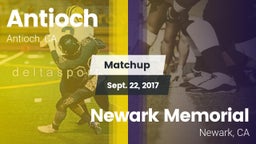 Matchup: Antioch  vs. Newark Memorial  2017
