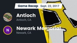 Recap: Antioch  vs. Newark Memorial  2017