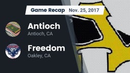 Recap: Antioch  vs. Freedom  2017