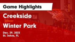 Creekside  vs Winter Park  Game Highlights - Dec. 29, 2023