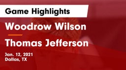 Woodrow Wilson  vs Thomas Jefferson  Game Highlights - Jan. 12, 2021