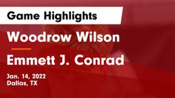 Woodrow Wilson  vs Emmett J. Conrad  Game Highlights - Jan. 14, 2022