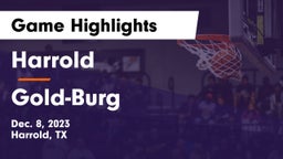 Harrold  vs Gold-Burg  Game Highlights - Dec. 8, 2023