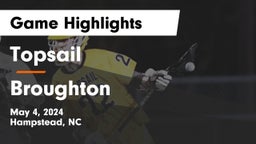 Topsail  vs Broughton  Game Highlights - May 4, 2024
