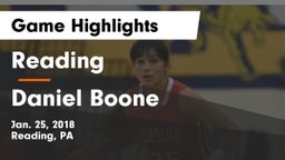 Reading  vs Daniel Boone Game Highlights - Jan. 25, 2018