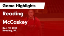 Reading  vs McCaskey  Game Highlights - Dec. 10, 2019